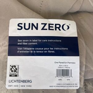 Sun Zero Beige Curtain Panel